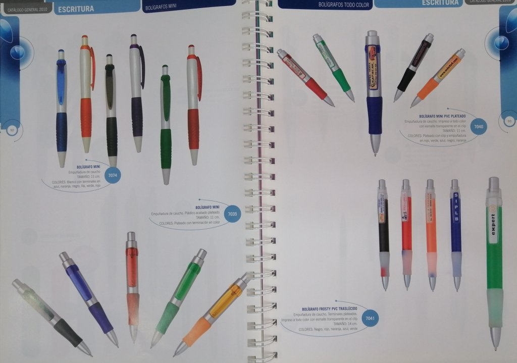CATALOGO DE BOLIGRAFOS