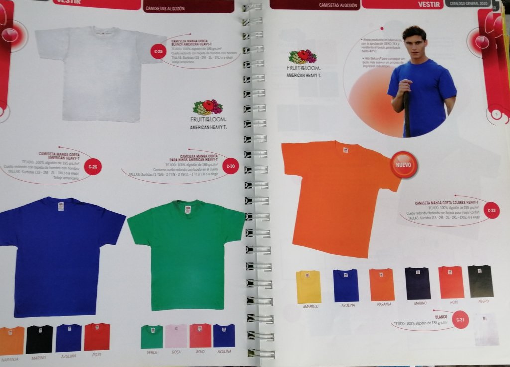 CATALOGO DE CAMISETAS