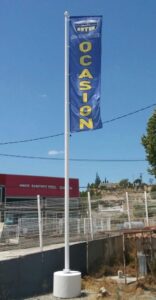 MASTIL DE FIBRA DE VIDRIO CON brazo 