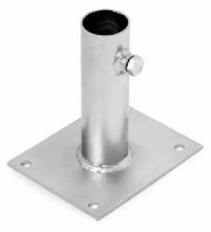 soporte de base de mastil de acero inoxidable